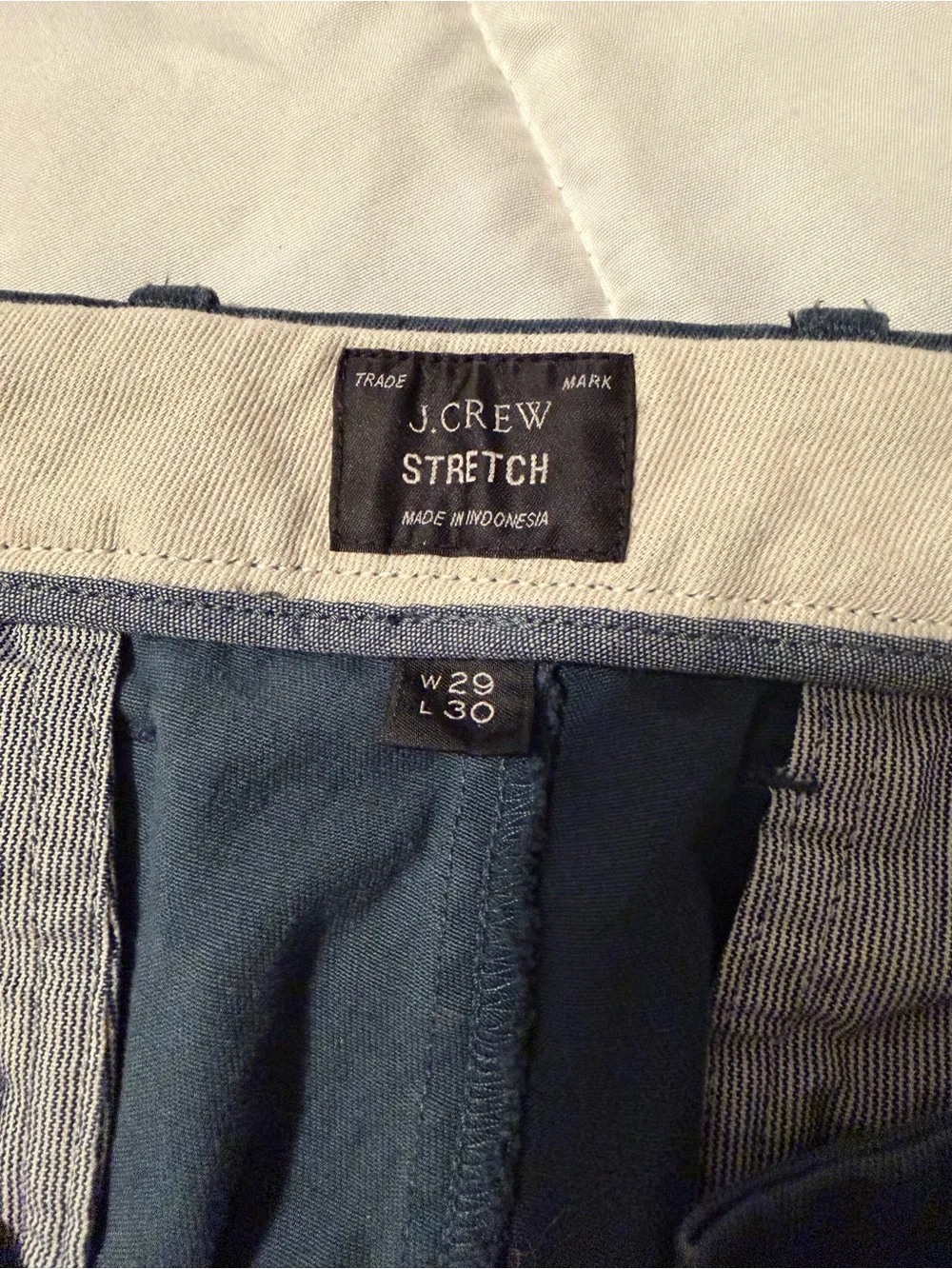 J. Crew Stretch Chinos in Deep Navy